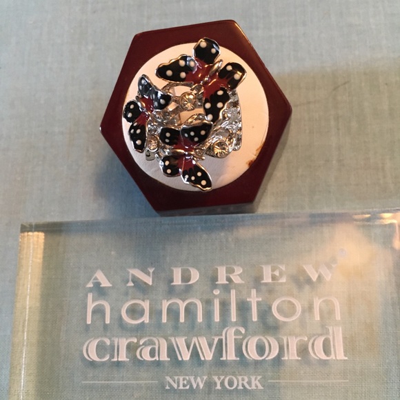 Andrew Hamilton Crawford Butterfly Ring Size 7 - Picture 2 of 8